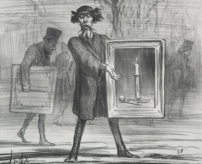 Framed Print : The Exhibition of 1859 (plate 1): They have Refused this, the Ignoramuses!, 1859. Creator Framed Print : The Exhibition of 1859 (plate 1): They have Refused this, the Ignoramuses!, 1859. Creator