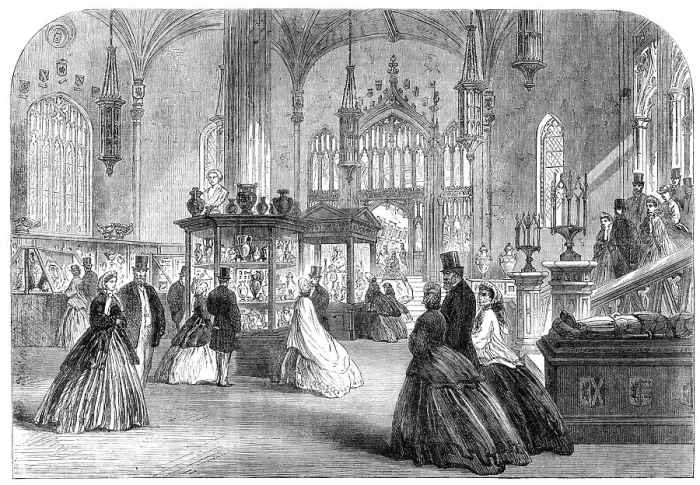 Framed Print : Exhibition at Alton Towers...in aid of the Wedgwood Institute...the Octagon Room, 1865. Creator: Unknown Framed Print : Exhibition at Alton Towers...in aid of the Wedgwood Institute...the Octagon Room, 1865. Creator: Unknown