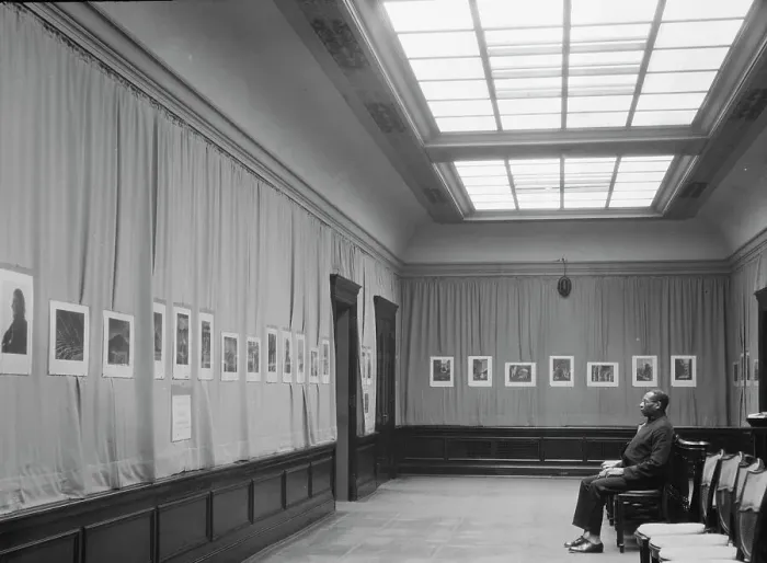 Framed Print : Exhibition of Arnold Genthe's photographs, between 1929 and 1942. Creator: Arnold Genthe Framed Print : Exhibition of Arnold Genthe's photographs, between 1929 and 1942. Creator: Arnold Genthe