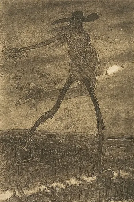 Framed Print : Exhibition of Felicien Rops, 1896. Creator: Rops, Félicien (1833-1898) Framed Print : Exhibition of Felicien Rops, 1896. Creator: Rops, Félicien (1833-1898)