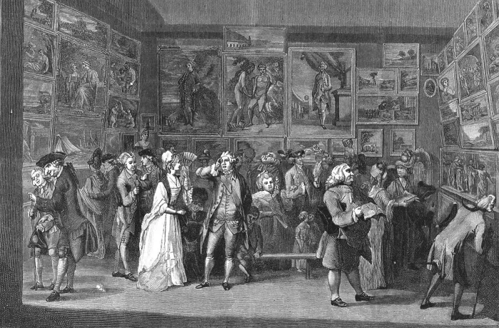 Framed Print : Exhibition at the Royal Academy, Pall Mall, 1771, 1886. Creator: Unknown Framed Print : Exhibition at the Royal Academy, Pall Mall, 1771, 1886. Creator: Unknown