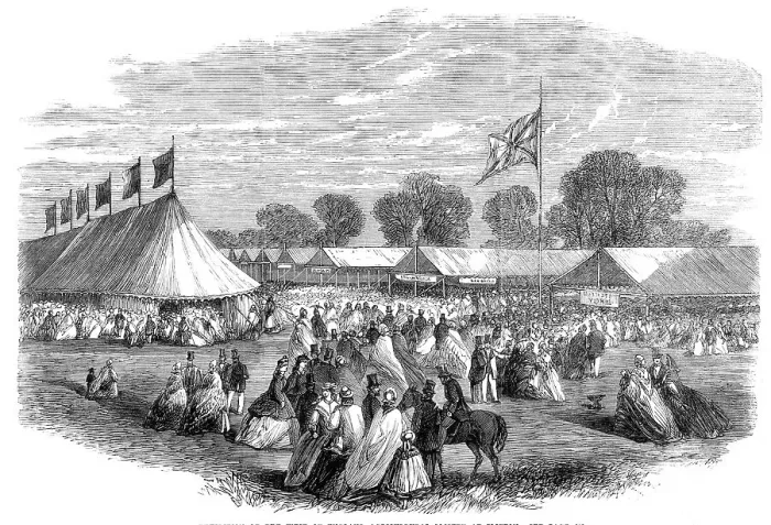 Framed Print : Exhibition of the West of England Agricultural Society at Clifton, 1864. Creator: Unknown