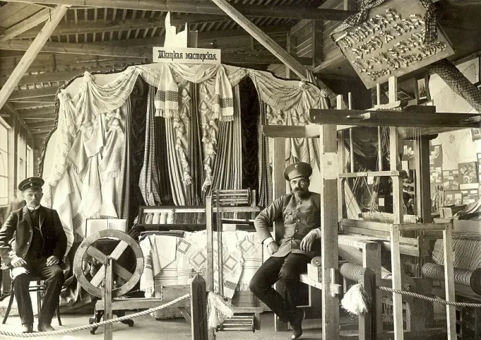 Framed Print : Exhibits of handicraftsmen of the Yekaterinburg zemstvo, 1911. Creator: A. A. Antonov Framed Print : Exhibits of handicraftsmen of the Yekaterinburg zemstvo, 1911. Creator: A. A. Antonov