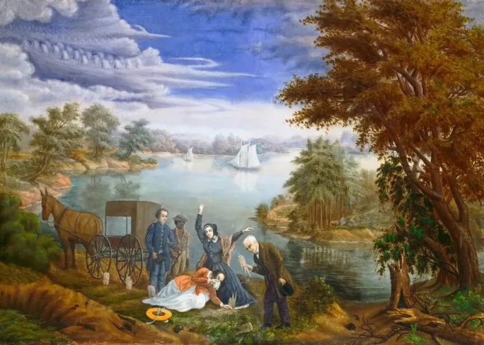 Framed Print : The Exhumation, c. 1890. Creator: Linton Park Framed Print : The Exhumation, c. 1890. Creator: Linton Park