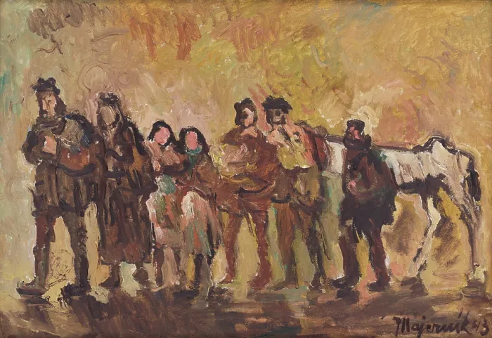 Framed Print : Exiles, 1943. Creator: Cyprian Majernik Framed Print : Exiles, 1943. Creator: Cyprian Majernik