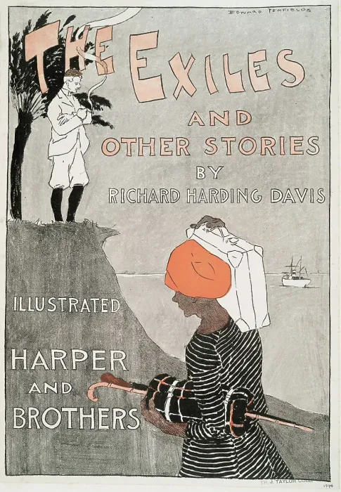Framed Print : The Exiles and Other Stories by Richard Harding Davis, Illustrated Harper and Brothers, c1894. Creator: Edward Penfield Framed Print : The Exiles and Other Stories by Richard Harding Davis, Illustrated Harper and Brothers, c1894. Creator: Edward Penfield