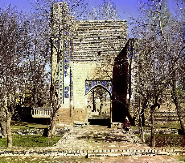 Exit from the Gur-Emir mosque, Samarkand, between 1905 and 1915. Creator: Sergey Mikhaylovich Prokudin-Gorsky