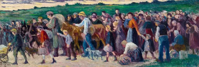 Framed Print : Exodus, 1914-1915. Creator: Luce, Maximilien (1858-1941)