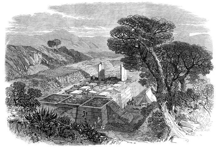 Framed Print : The Expedition to Abyssinia: ruins of an ancient Greek church at Agoola, 1868. Creator: Unknown Framed Print : The Expedition to Abyssinia: ruins of an ancient Greek church at Agoola, 1868. Creator: Unknown
