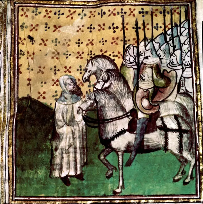 Framed Print : Expedition of Godfrey of Bouillon (1061-1100) to the Holy Land, detail of a miniature Framed Print : Expedition of Godfrey of Bouillon (1061-1100) to the Holy Land, detail of a miniature
