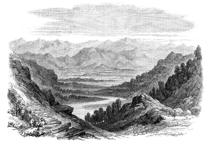 Framed Print : Expedition against the hill tribes on the Punjaub Frontier, 1864. Creator: Unknown