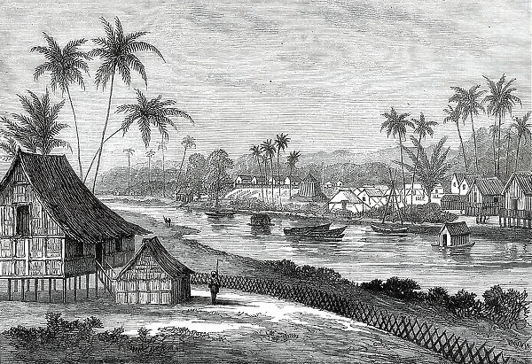 The Expedition against the Malays: View of the Encampment, Bandar Bahru...1876. Creator: Unknown