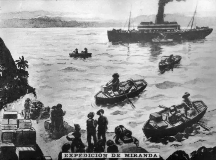 Framed Print : Expedition of Miranda, (1897), 1920s Framed Print : Expedition of Miranda, (1897), 1920s