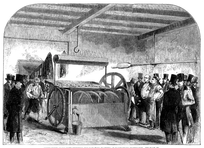 Framed Print : Experiments made with Stevens's Bread-making Machine at Marylebone Workhouse, 1858. Creator: Unknown Framed Print : Experiments made with Stevens's Bread-making Machine at Marylebone Workhouse, 1858. Creator: Unknown