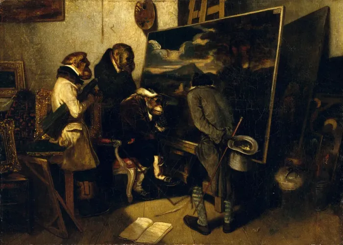 Framed Print : The Experts, 1837. Creator: Alexandre Gabriel Decamps Framed Print : The Experts, 1837. Creator: Alexandre Gabriel Decamps
