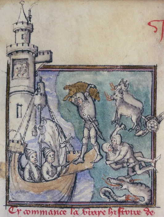 Framed Print : The exploits of Jason and the Argonauts, c1400-c1415. Creator: Unknown Framed Print : The exploits of Jason and the Argonauts, c1400-c1415. Creator: Unknown
