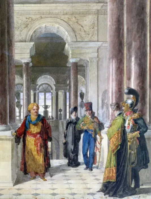 Framed Print : Exploring the Museum, 1817. Artist: Jean-Baptiste Isabey Framed Print : Exploring the Museum, 1817. Artist: Jean-Baptiste Isabey