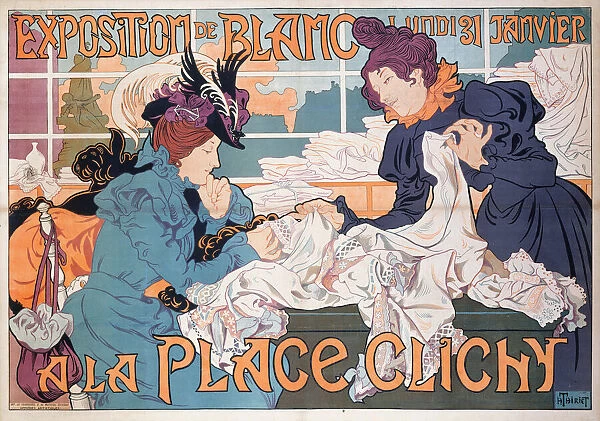 Exposition de Blanc a la Place Clichy, 1898. Creator: Thiriet, Henri (1873-1946)