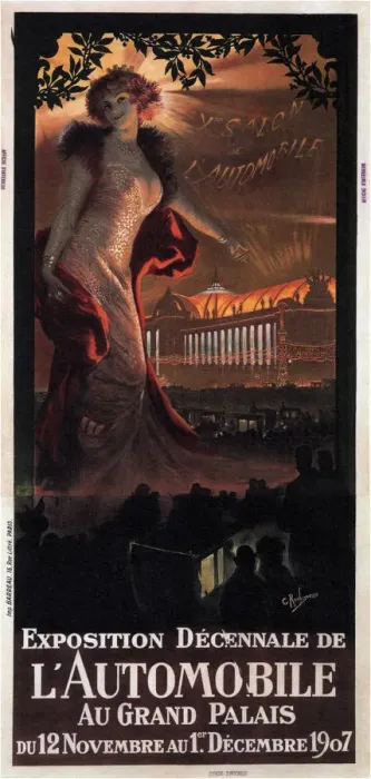 Framed Print : Exposition decennale de l Automobile au Grand Palais, 1907. Artist: Rochegrosse, Georges Antoine (1859-1938) Framed Print : Exposition decennale de l Automobile au Grand Palais, 1907. Artist: Rochegrosse, Georges Antoine (1859-1938)
