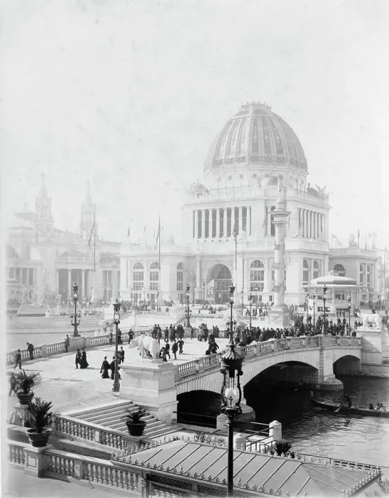 Framed Print : Exposition grounds, World's Columbian Exposition, Chicago, 1893. Creator: Frances Benjamin Johnston Framed Print : Exposition grounds, World's Columbian Exposition, Chicago, 1893. Creator: Frances Benjamin Johnston