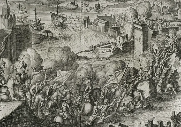 Framed Print : Expugnation of Lagny, 1590, (1748). Creator: Unknown Framed Print : Expugnation of Lagny, 1590, (1748). Creator: Unknown