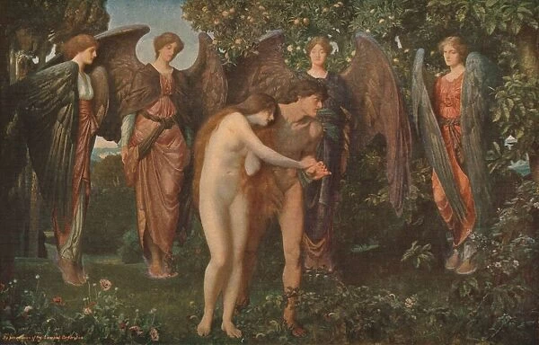 The Expulsion of Adam and Eve from Eden, 1897, (c1930). Creator: Arthur Trevethin Nowell