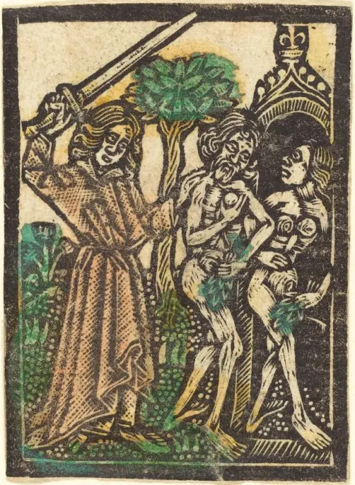Framed Print : The Expulsion from the Garden of Eden, 1460 / 1480. Creator Framed Print : The Expulsion from the Garden of Eden, 1460 / 1480. Creator