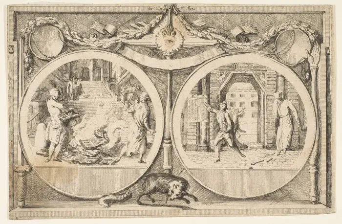 Framed Print : The Expulsion of the Jesuits, 1761. Creator: Gabriel de Saint-Aubin Framed Print : The Expulsion of the Jesuits, 1761. Creator: Gabriel de Saint-Aubin