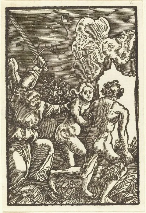 Framed Print : Expulsion from Paradise, c. 1513. Creator: Albrecht Altdorfer Framed Print : Expulsion from Paradise, c. 1513. Creator: Albrecht Altdorfer