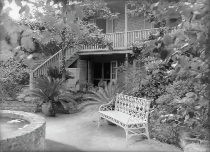 Framed Print : Exterior, 625 Bourbon St. New Orleans, Louisiana, ca. 1949, c1949. Creator: Frances Benjamin Johnston Framed Print : Exterior, 625 Bourbon St. New Orleans, Louisiana, ca. 1949, c1949. Creator: Frances Benjamin Johnston