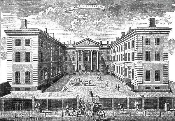 'Exterior of the Admiralty in 1731; From a print published at the time. 1731, 1890. Creator: Unknown