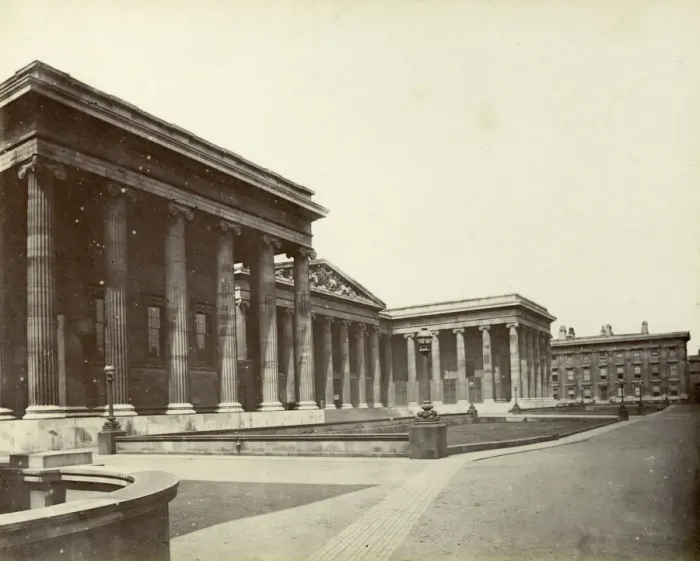 Framed Print : Exterior of the British Museum, Great Russell Street, London, 1887 Framed Print : Exterior of the British Museum, Great Russell Street, London, 1887