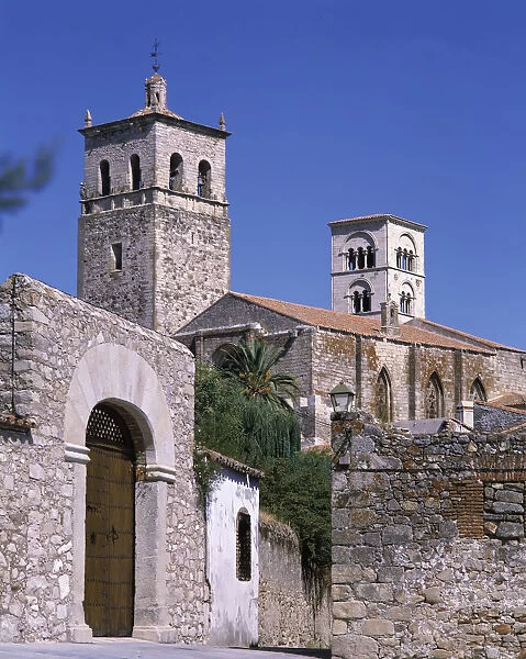 Exterior of the Church of Santa Maria de Trujillo (Caceres), late Romanesque style