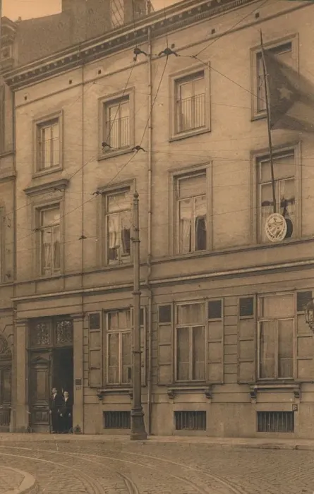Framed Print : Exterior of the Cuban Embassy in Brussels, Belgium, 1927. Creator: Unknown Framed Print : Exterior of the Cuban Embassy in Brussels, Belgium, 1927. Creator: Unknown