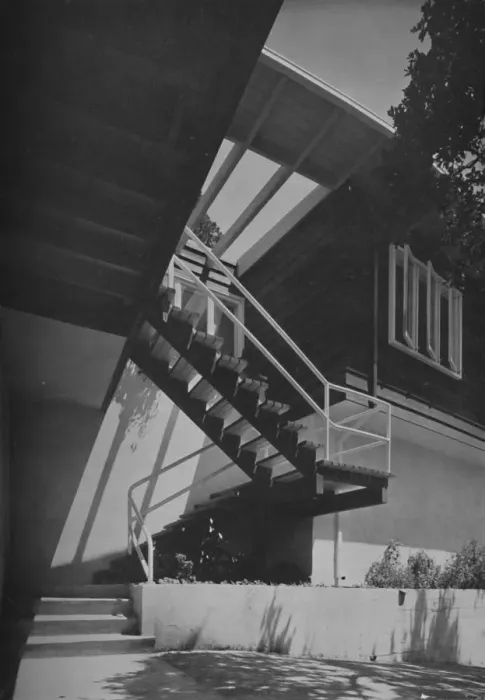 Framed Print : Exterior - House at Fairfax, California by Francis Ellsworth Lloyd, 1942