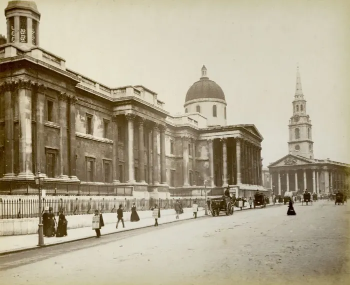Framed Print : Exterior of the National Gallery, London, 1887 Framed Print : Exterior of the National Gallery, London, 1887