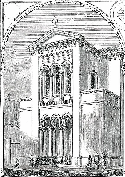 Exterior of the New Greek Church London Wall, 1850. Creator: Unknown