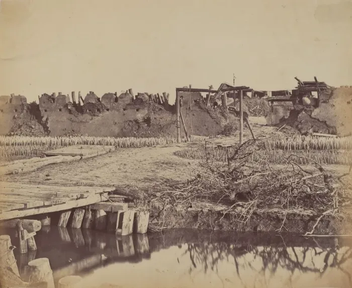 Framed Print : Exterior of North Fort Showing the English Entrance, August 21, 1860, 1860 Framed Print : Exterior of North Fort Showing the English Entrance, August 21, 1860, 1860