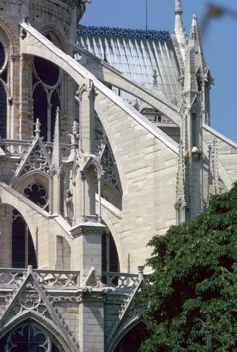 Framed Print : Exterior of Notre Dame, Paris, France, 14th century Framed Print : Exterior of Notre Dame, Paris, France, 14th century