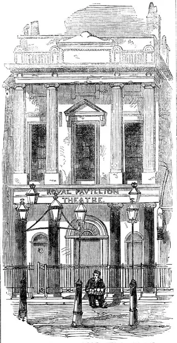 Framed Print : Exterior of the [Royal] Pavilion Theatre, Whitechapel, 1856. Creator: Unknown