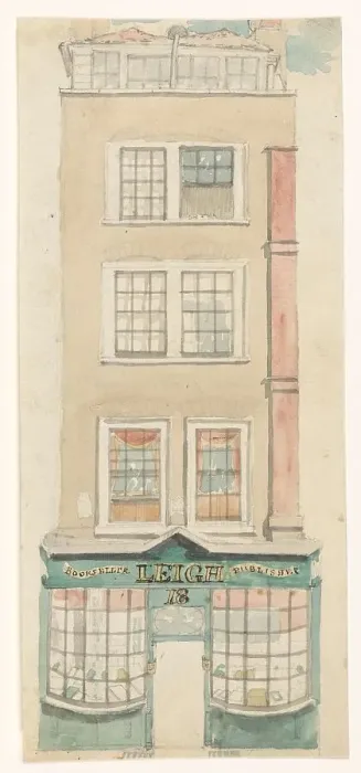 Framed Print : Exterior of the store of bookseller and publisher Samuel Leigh in London, 1814-c.1840. Creator: Anon Framed Print : Exterior of the store of bookseller and publisher Samuel Leigh in London, 1814-c.1840. Creator: Anon