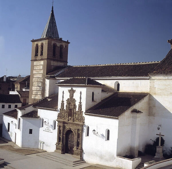 Exterior view of the convent of Santiago in Guadix (Granada)