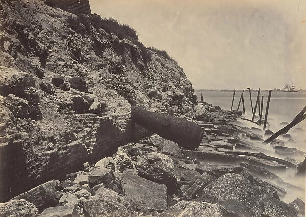 Exterior View of Fort Sumpter, 1860s. Creator: George N. Barnard