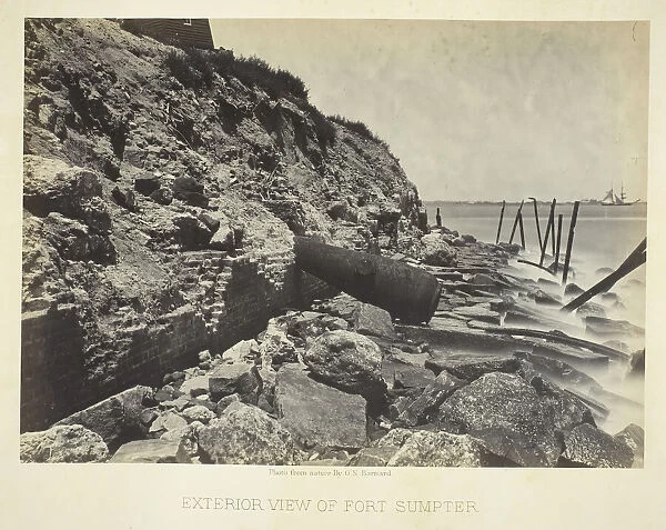 Exterior View of Fort Sumpter, 1866. Creator: George N. Barnard