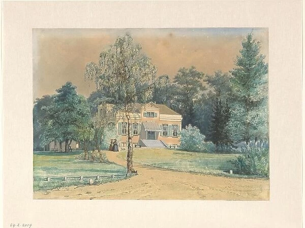 Exterior view of Het Kleine Loo, 1860. Creator: Jan Gerard Smits