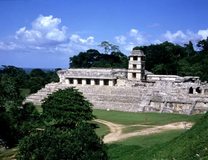 Framed Print : Exterior view of The Palace in the Mayan ruins of Palenque Framed Print : Exterior view of The Palace in the Mayan ruins of Palenque