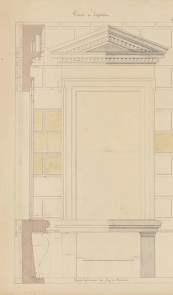 Exterior Window Bay from the Farnese Palace of Caprarola, Preparatory Study... 1815-23