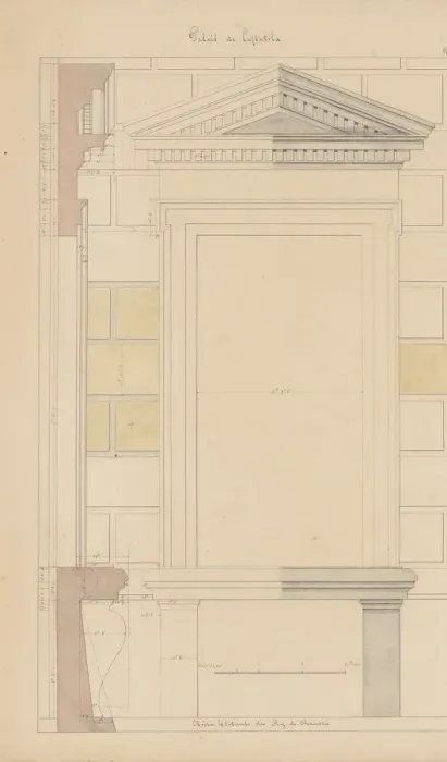 Framed Print : Exterior Window Bay from the Farnese Palace of Caprarola, Preparatory Study... 1815-23 Framed Print : Exterior Window Bay from the Farnese Palace of Caprarola, Preparatory Study... 1815-23
