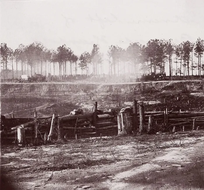 Framed Print : Extreme Left of Bermuda Hundred Lines, 1861-65. Creator: Andrew Joseph Russell Framed Print : Extreme Left of Bermuda Hundred Lines, 1861-65. Creator: Andrew Joseph Russell