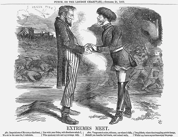 Extremes Meet, 1863. Artist: John Tenniel